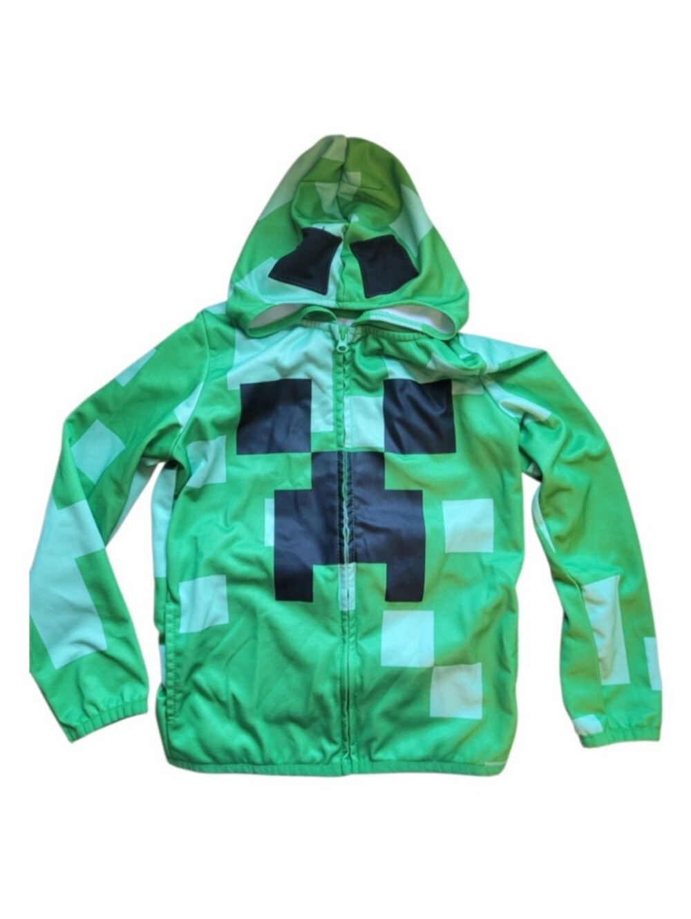 Jumping Beans Boys Size 7 Green Minecraft Zip Up Hoodie